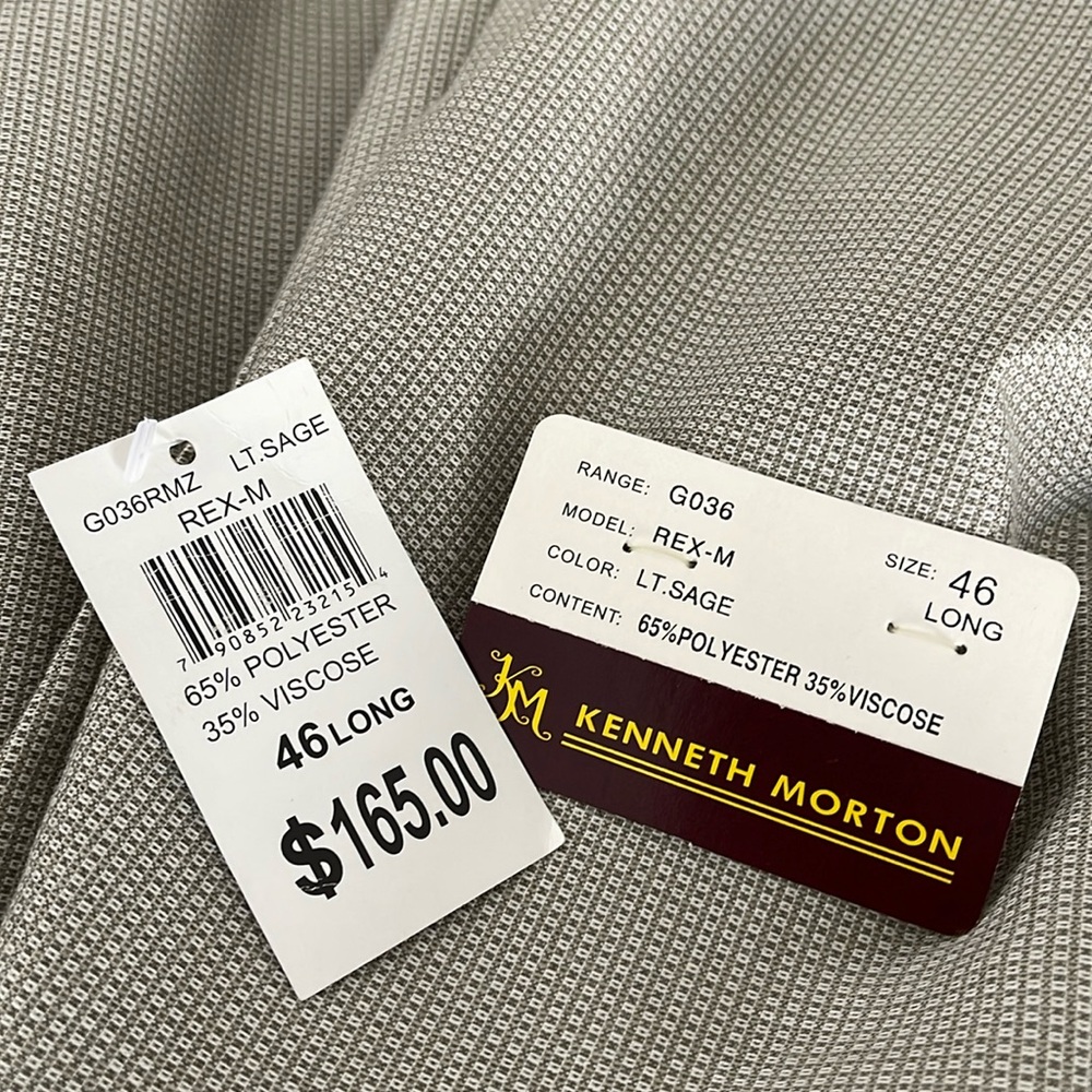 Kenneth Morton Men’s Sport Coat / Blazer Tan Two Buttons One Vent Size Various - Picture 12 of 15